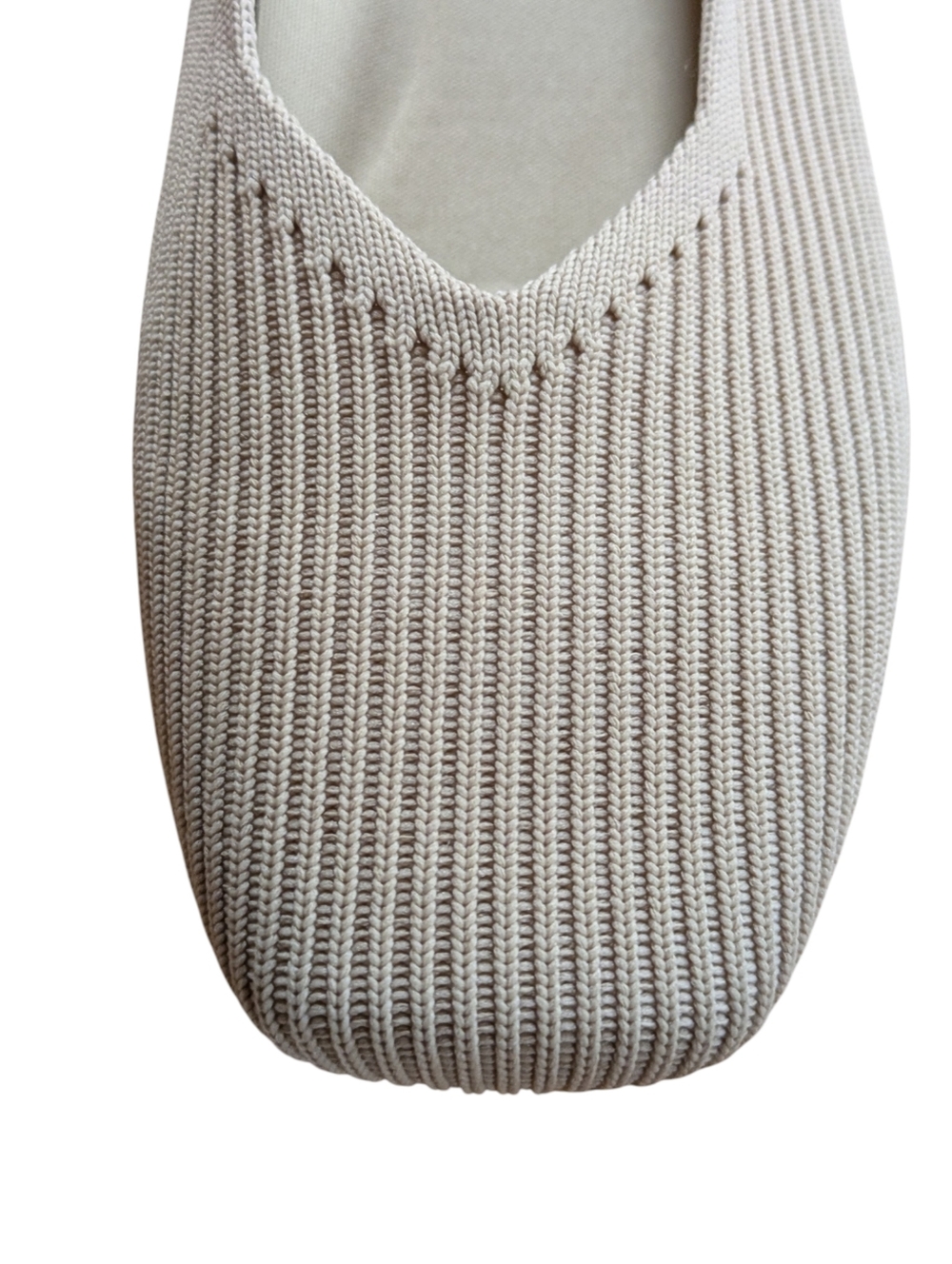 VIVAIA Margot Square Toe V-Cut Ballet Flats Almond Size 40 WIDE - Picture 4 of 10